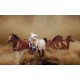 Wall mural beautiful horses in gallop in 2 colors Wall mural beautiful horses in gallop in 2 colors