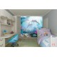 Wallpapers mural sea bottom with dolphins 