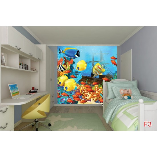 Wallpapers mural beautiful underwater seabed 3d effect