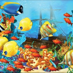 Wallpapers mural beautiful underwater seabed 3d effect