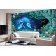 Wallpapers mural 3D visualization sea bottom with dolphins in 2 colors Wallpapers mural 3D visualization sea bottom with dolphins in 2 colors