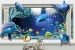 Wallpapers mural 3d view with dolphins and columns