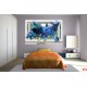 Wallpapers mural 3d view with dolphins and columns
