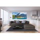 Photo mural jumping dolphins amid mountain views Photo mural jumping dolphins amid mountain views