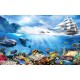 Wall mural 3D model with seabed fish and ship Wall mural 3D model with seabed fish and ship