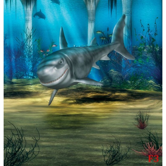 Photo mural shark in the sea bottom