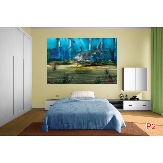 Photo mural shark in the sea bottom
