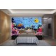 Wallpapers mural sea bottom with many fishes 3d effect Wallpapers mural sea bottom with many fishes 3d effect