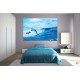 Photo mural two dolphins in sea waves Photo mural two dolphins in sea waves