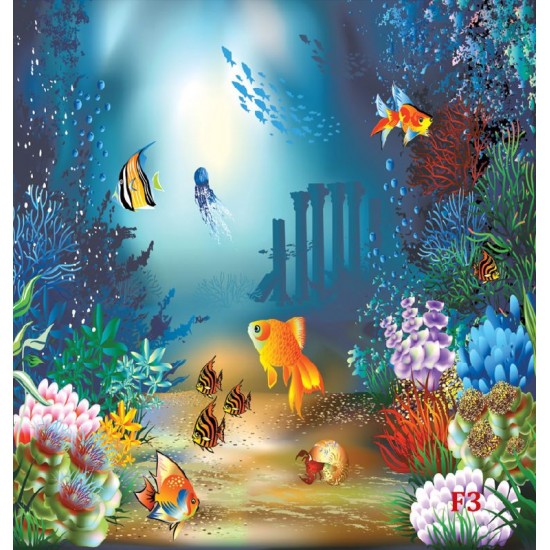 Wallpapers mural painted fishes in seabed Wallpapers mural painted fishes in seabed