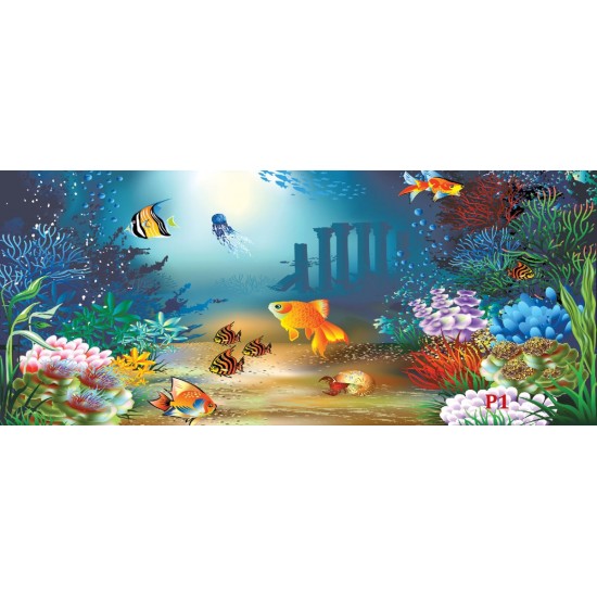 Wallpapers mural painted fishes in seabed Wallpapers mural painted fishes in seabed