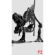 Wallpapers mural black dinosaur skeleton