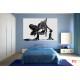 Wallpapers mural black dinosaur skeleton