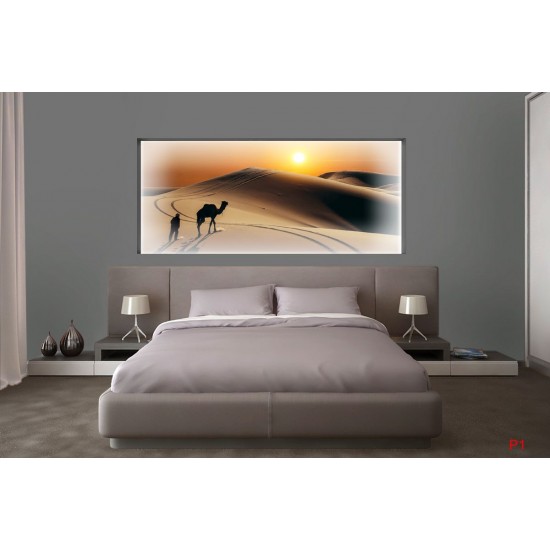 Wall mural orange wilderness views and camel