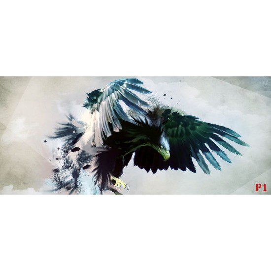 Wall murals eagle with outstretched wings painted