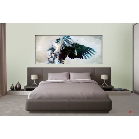 Wall murals eagle with outstretched wings painted