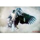 Wall murals eagle with outstretched wings painted