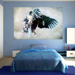Wall murals eagle with outstretched wings painted