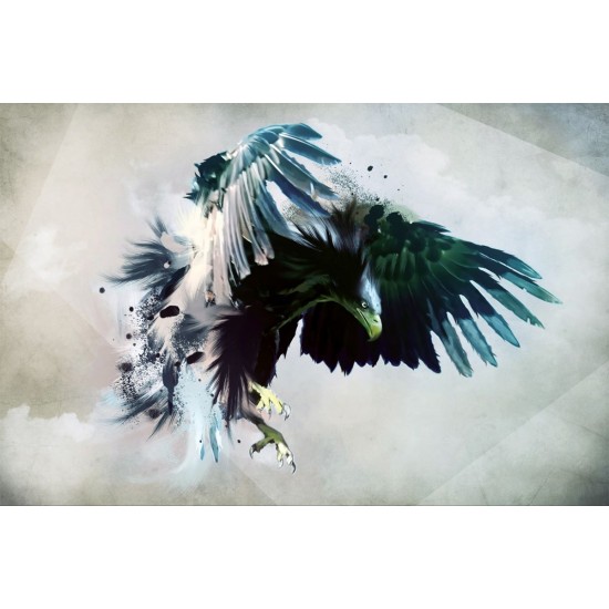 Wall murals eagle with outstretched wings painted