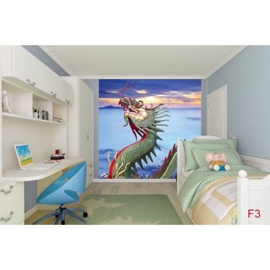 Wallpapers wonderful dragon with sunset 