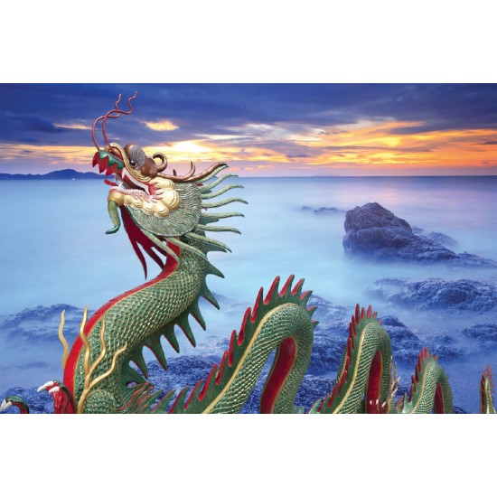 Wallpapers wonderful dragon with sunset 