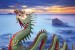 Wallpapers wonderful dragon with sunset 