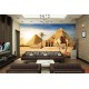 Wall mural view of camel and pyramids in desert Wall mural view of camel and pyramids in desert