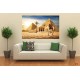Wall mural view of camel and pyramids in desert Wall mural view of camel and pyramids in desert