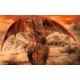 Wall mural red dragon in mountain background Wall mural red dragon in mountain background