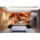 Wall mural red dragon in mountain background Wall mural red dragon in mountain background
