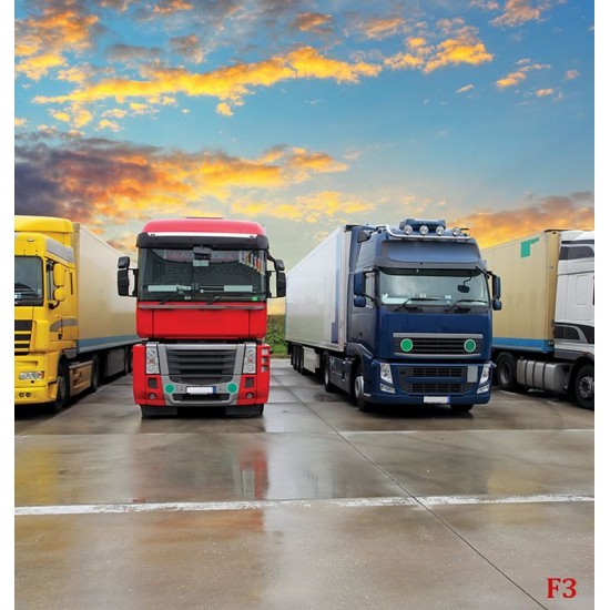 Wallpapers mural TIR trucks stacked