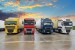 Wallpapers mural TIR trucks stacked
