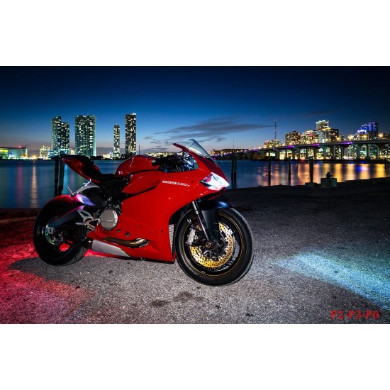 Wall mural red  motor city night view background