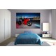 Wall mural red  motor city night view background