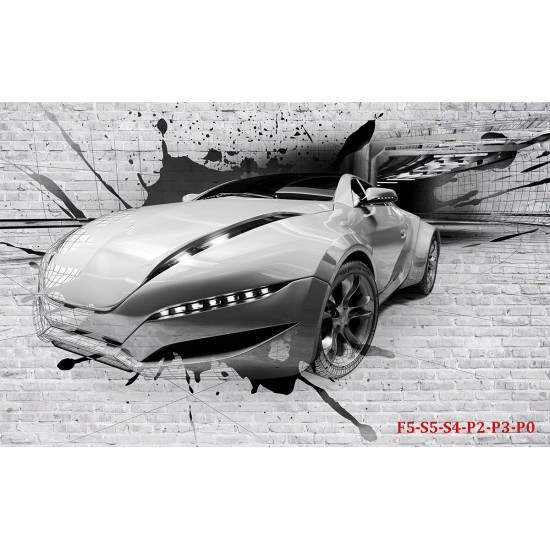 Wallpapers car coming out of a tunnel on a brick wall