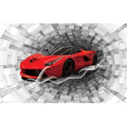 Wallpapers abstraction 3d spiral with red Ferrari