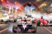 Wall mural 3d collage with rally cars and skyscrapers