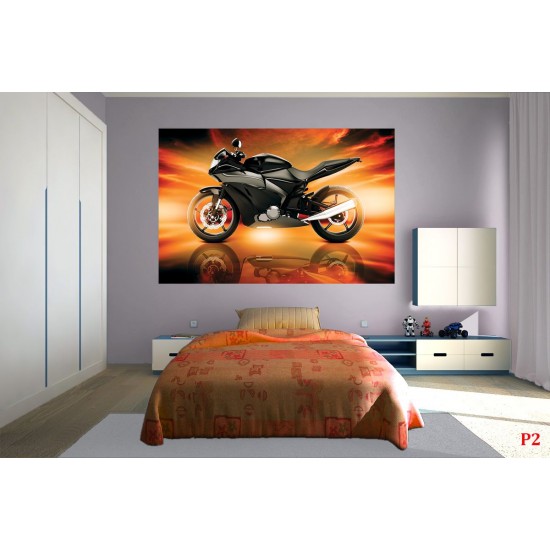 Wall mural effective motor sports
