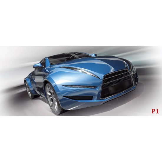 Wallpapers mural blue sport car