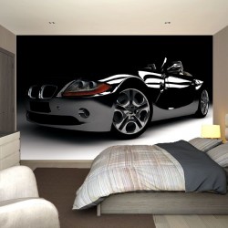 Wallpapers mural black sport car BMW