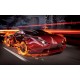 Wallpapers mural sports car in flames Wallpapers mural sports car in flames