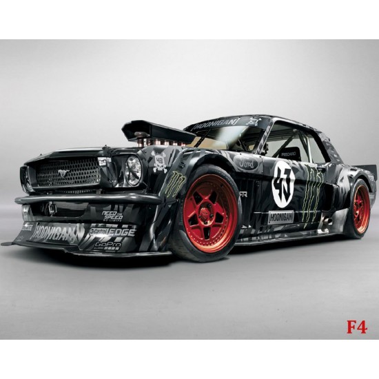 Wallpapers mural black sport car mustang Wallpapers mural black sport car mustang