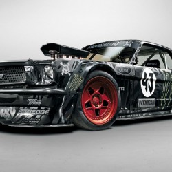 Wallpapers mural black sport car mustang
