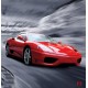 Wall mural black sport car on grey background Wall mural black sport car on grey background