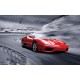 Wall mural black sport car on grey background Wall mural black sport car on grey background