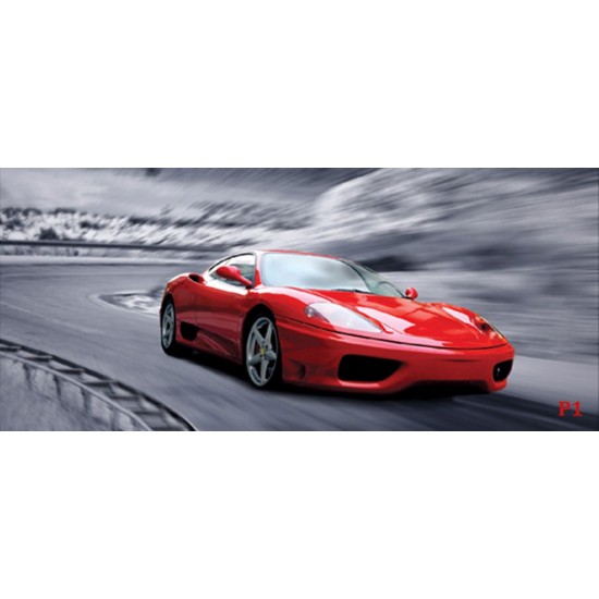 Wall mural black sport car on grey background Wall mural black sport car on grey background