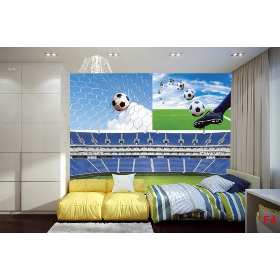Photo mural collage on the theme football