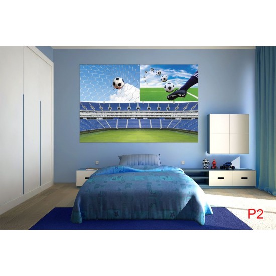 Photo mural collage on the theme football