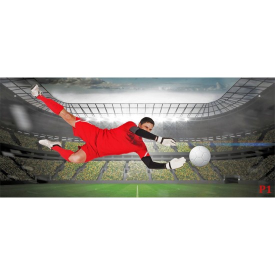 Wallpapers mural stadium with a football player in a red outfit