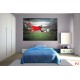 Wallpapers mural stadium with a football player in a red outfit